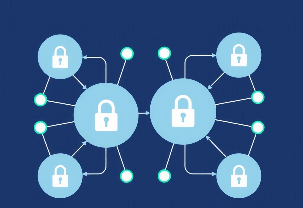 Data sharing and security network illustration